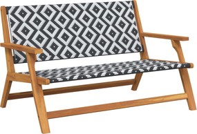 vidaXL Mobilier de grădină Negru și Alb 122 x 78 x 73 cm