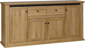 Comoda LEON MZ9, stejar grand, PAL laminat/metal, 180x45x87 cm