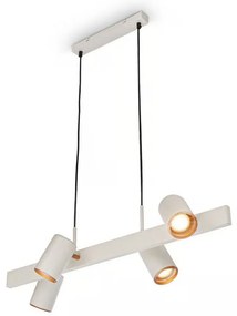 Briloner 4058044 - Candelabru suspendat pe cablu ERA 4xGU10/10W/230V, crem