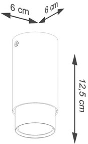 Plafonieră neagră/aurie Crown – Sollux