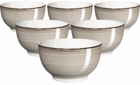 Mäser Set de 6 boluri Bel Tempo 14 cm, taupe