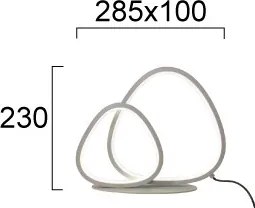 Lampă de birou HELIX LED/15W/230V argintie