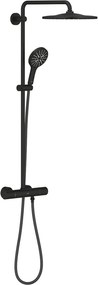Coloana de dus cu baterie termostatata negru mat Grohe RainShower