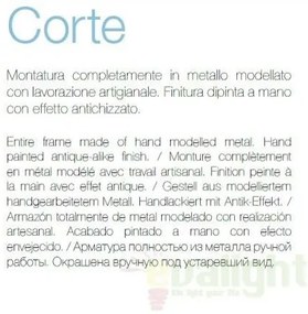Candelabru clasic modelat si pictat manual finisaj alb antichizat CORTE SP12 097664
