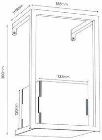 Ghiveci de flori de perete 30x18 cm