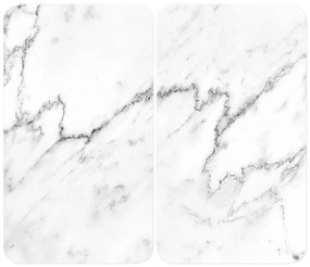 Set 2 protecții din sticlă pentru aragaz Wenko Marble, 52 x 30 cm