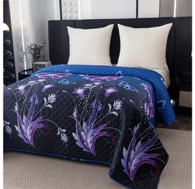 Cuvertura de pat VIOLET BUTTERFLY albastru inchis Dimensiune: 220 x 240 cm