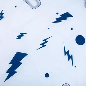 Lenjerie de pat pentru copii albă/albastră din bumbac pentru pat de o persoană 140x200 cm Game over – Jerry Fabrics