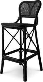 Scaun de bar din ratan design LUX, Colony negru