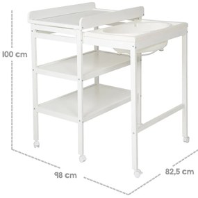 Masă de înfășat albă Style grau – Roba