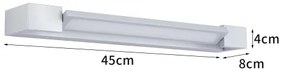 Brilagi-LED Oglindă iluminată pentru baie AQUA LINE LED/12W/230V, 45 cm, IP44, crom mat