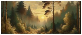 Tablou - Soare strălucind prin pădure (120x50 cm)