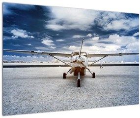 Tablou cu aeroplan cu motor (90x60 cm)