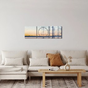 Tablou - Plimbare cu barca, aquarel (cu ceas) (90x30 cm)