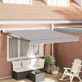 Marchiză Retractabilă Automată Gri vidaXL 350x250 cm