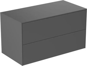 Dulap baza suspendat Ideal Standard Atelier Conca antracit mat 2 sertare cu blat 100 cm