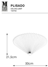 Plafonieră Markslöjd 108708 PLISADO 3xE14/40W/230V d. 50 cm gri