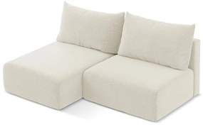 Colțar crem extensibil/cu spațiu de depozitare (cu colț pe partea stângă) Kalena – Makamii