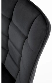 Scaun de dining COMORO, 1 buc., negru