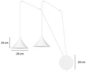 Suspensie Abramo 2 White 159/2 Emibig Lighting, Modern, E27, Polonia