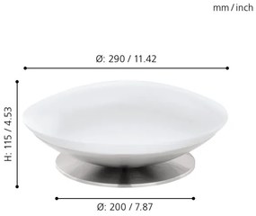 Eglo 33324 - Lampă de birou LED RGBW dimabilă FRATTINA-C 1x LED/18W/230V crom mat