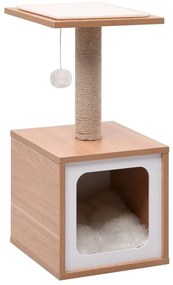 vidaXL Ansamblu pentru pisici, covoraș din funie de sisal, 62 cm