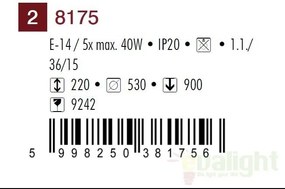 Candelabru 5 brate diametru 53cm Regina 8175 RX