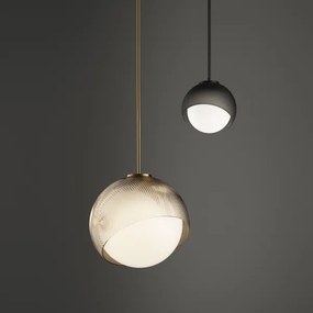 Ideal Lux - Candelabru LED suspendat pe cablu BLOOM, 1xG9/3W/230V, Ø11,5 cm, auriu/bej fumuriu