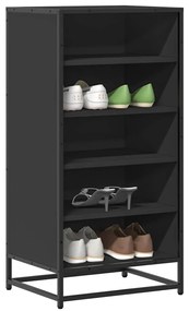 vidaXL Suport pentru pantofi negru 48x38x97,5 cm Lemn prelucrat