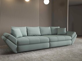 Canapea extensibilă dumonde cu ladă de depozitare si sezut confortabil din spuma high-density, Loana Enjoy Mint 300x100 cm