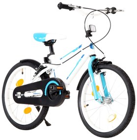 Bicicleta pentru copii, albastru si alb, 18 inci
