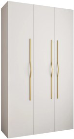 Dulap de haine 140 cm Carmela 40-2 (alb + Auriu). 1126562