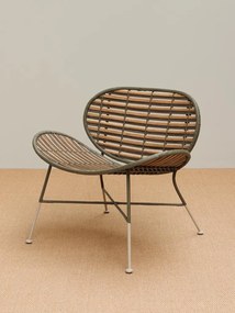 Scaun dining multicolor din rattan Santaï