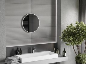 Mexen Loft oglindă de baie rotundă 50 cm, ramă albă - 9850-050-050-000-20