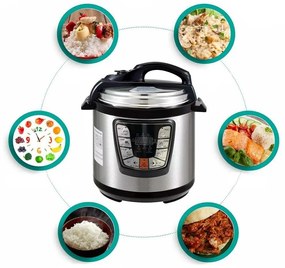 Slow cooker, oala sub presiune multifunctionala, 6L