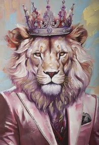 Tablou Modern pe Pânză - King A, 82x4,5x122 cm, Mauro Ferretti