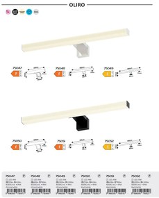 Aplica LED pentru baie protectie IP44 Oliro L-40cm