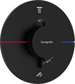 Baterie cada-dus termostatata Hansgrohe ShowerSelect Comfort S finisaj negru mat fara corp ingropat
