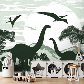 Fototapet - Dinozauri verzi 2 (152,5x104 cm), în 8 de alte dimensiuni noi