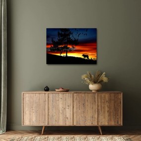 Tablou - Silueta unui lup (70x50 cm)