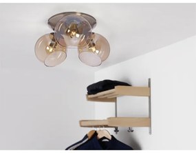 Cottex P2423AA - Plafonieră CAPELLA 3xE14/40W/230V Ø37 cm fumuriu/maro