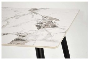 Masă de bucătărie Webster 140 cm, marmură / negru