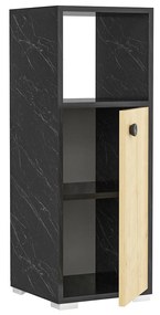Dulap de baie Satadu 1 (marmură negru + stejar zafir) . 1092731