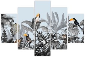 Tablou - Animale în pădurea tropicală (150x105 cm)