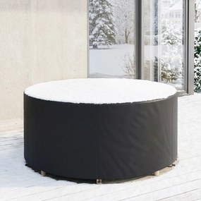 Outsunny Husă protecție pentru mobilier de grădină, rezistentă la iarnă, impermeabilă, anti-UV, prelată 420D țesătură Oxford Ø214x70Hcm Negru | Aosom Romania
