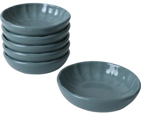 Set of 6 stoneware bowls Laguna 12 cm, petrol blue