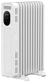 Sencor - Radiator electric cu ulei, 11 elemente, 1000/2300 W, 230 V, alb + telecomandă