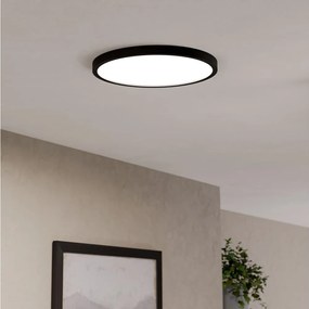 Eglo 901725 - Plafonieră LED RGBW reglabilă pentru baie FUEVA-Z LED/17,5W/230V 38,9 cm IP44 negru