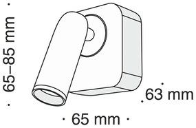 Aplica cu spot directionabil LED design modern MIRAX alb MYC039WL-L3W3K