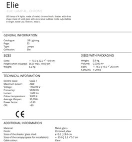 Lustra LED cu 4 pendule design modern Elie crom SV-773421